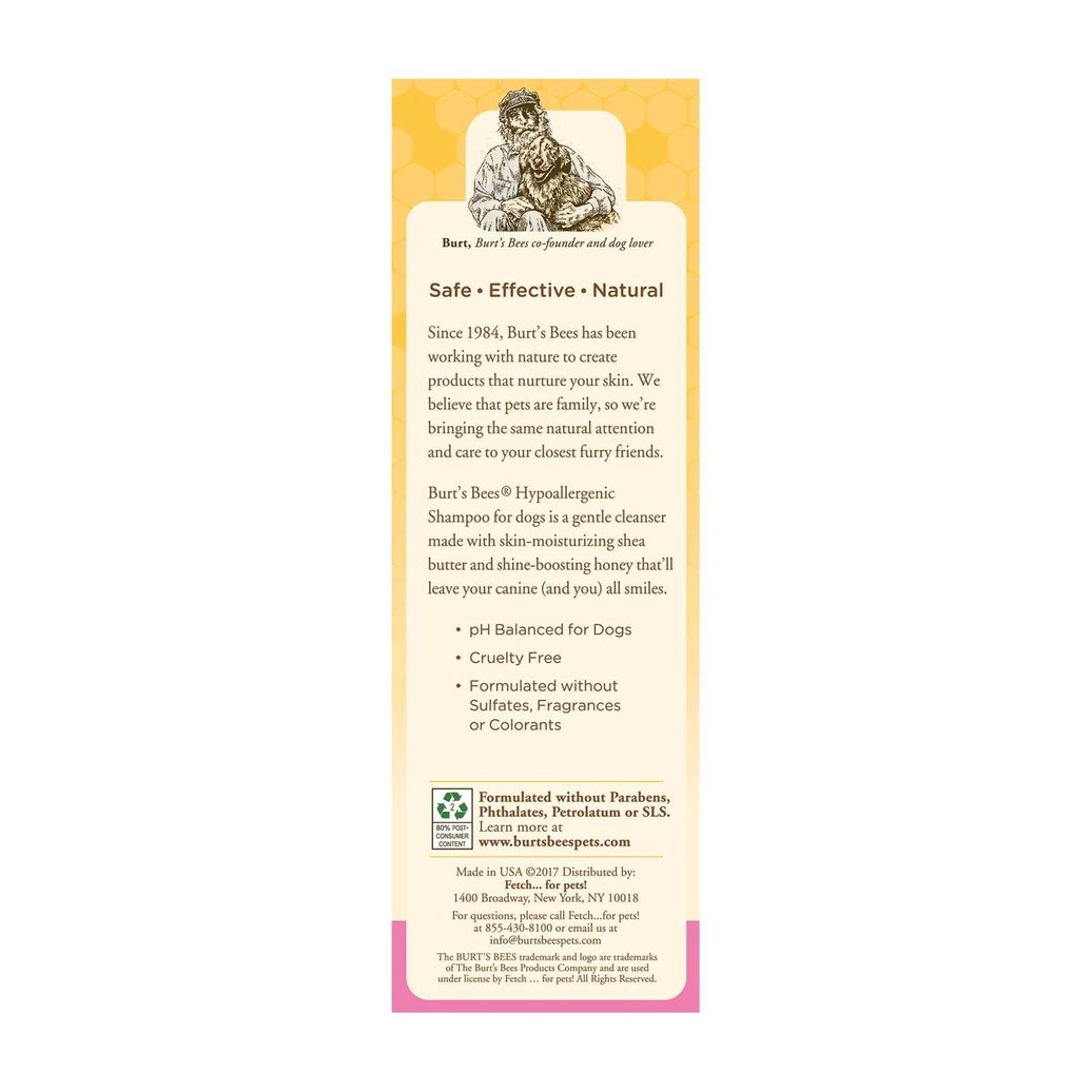 View larger image of Burt's Bees, Hypoallergenic Dog Shampoo - 473 ml