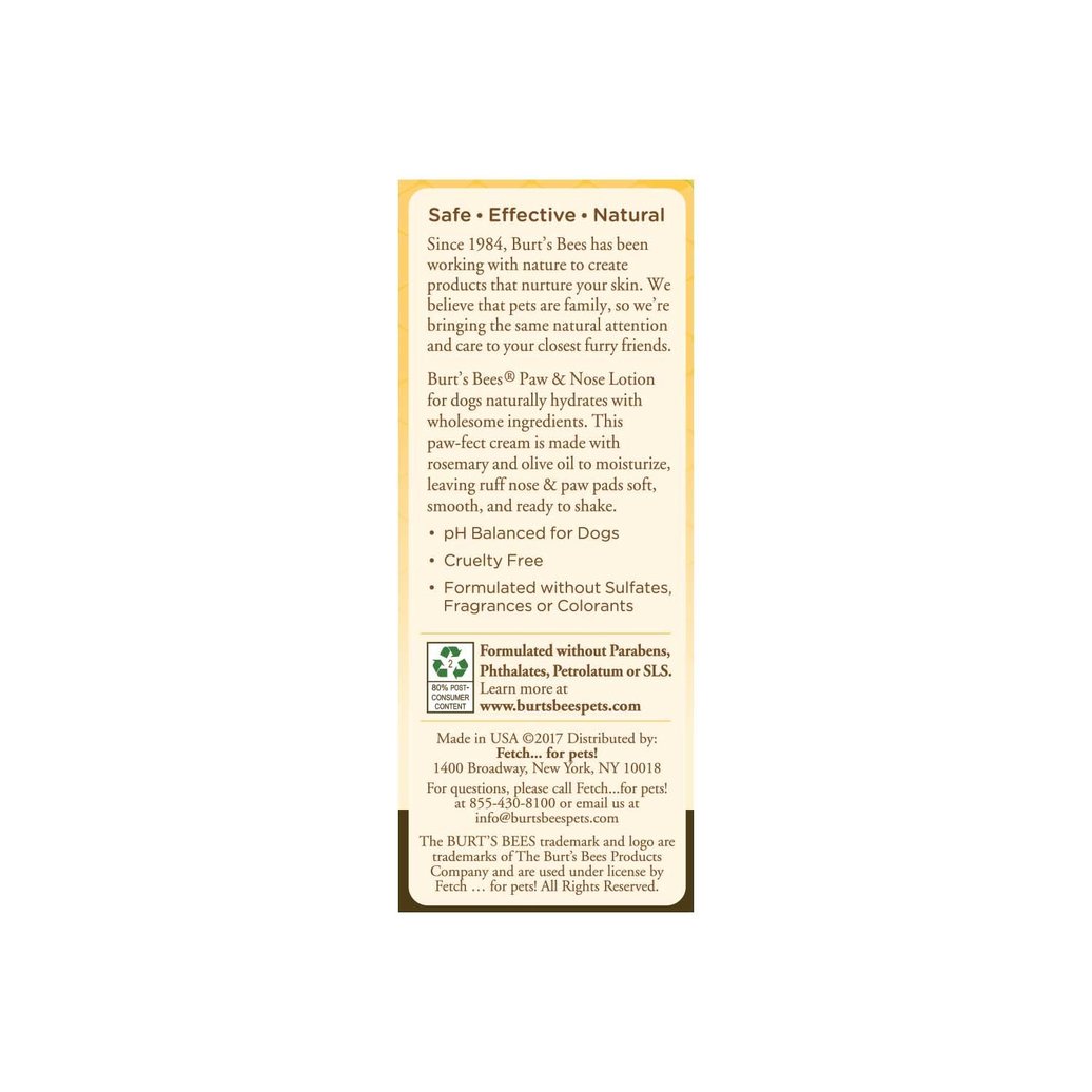 View larger image of Burt's Bees, Paw and Nose Dog Lotion - 120 ml