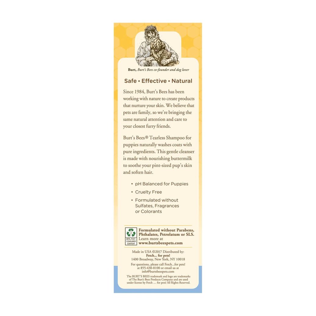 View larger image of Burt's Bees, Puppy Tearless Dog Shampoo - 473 ml