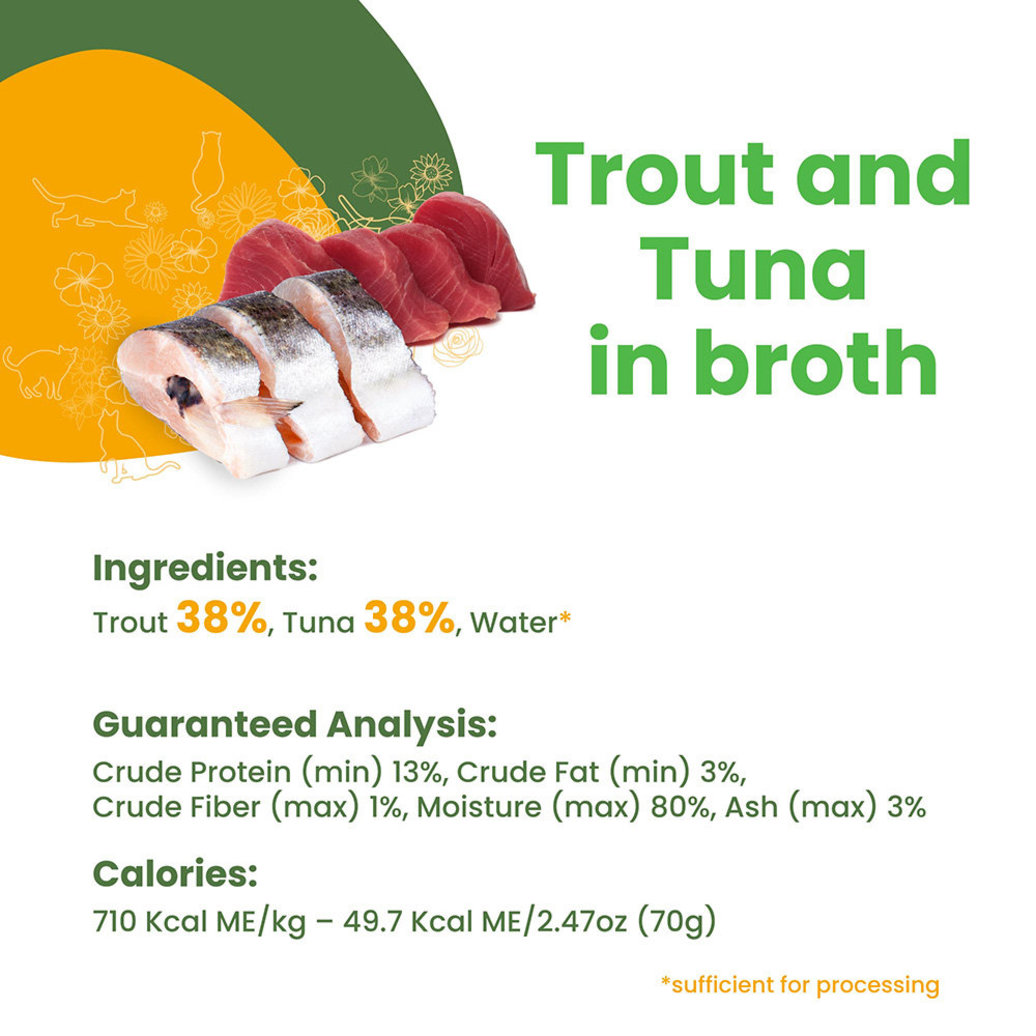 View larger image of Feline - Can - Trout & Tuna in Broth - 2.5 oz