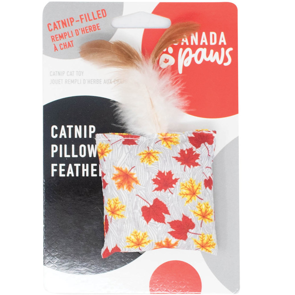 View larger image of Canada Paws, Catnip Pillow w/ Feather