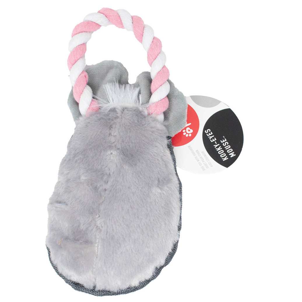 View larger image of Canada Paws, Kooky Eyes - Mouse - 7" - Plush Dog Toy