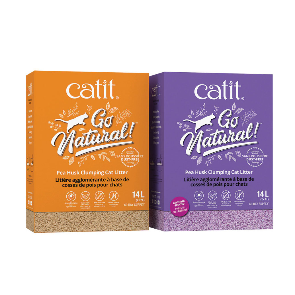 View larger image of Catit, Go Natural! Pea Husk Clumping Litter - Lavender - 14 L