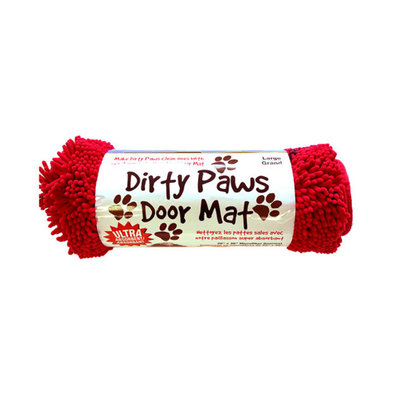Dirty Paws, Doormat - Pink - 36x26"