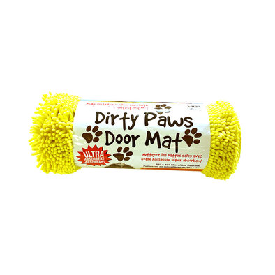Dirty Paws, Doormat - Yellow - 36x26"