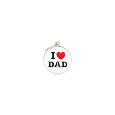 Charms, I Love Dad Tag