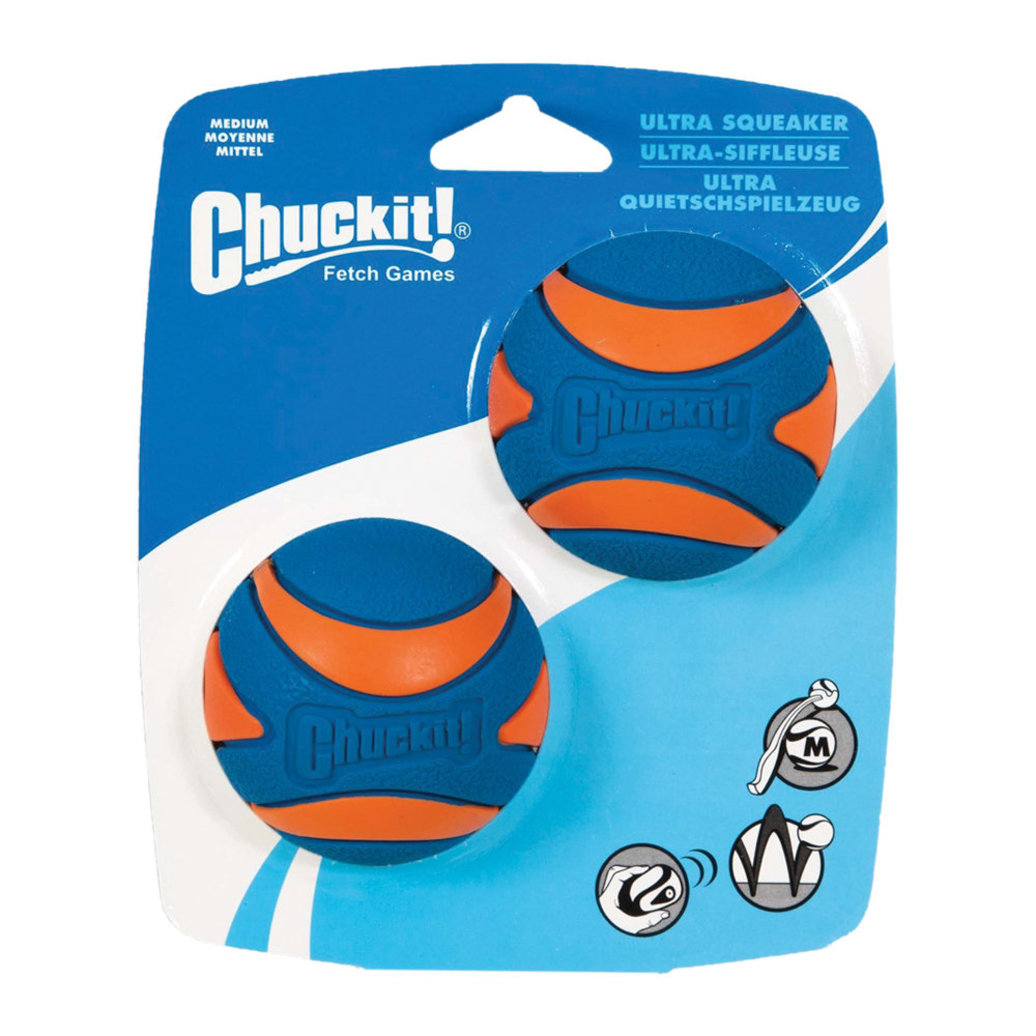 View larger image of Chuckit!, Ultra Squeaker Ball - Medium - 2 Pk - Toss Dog Toy