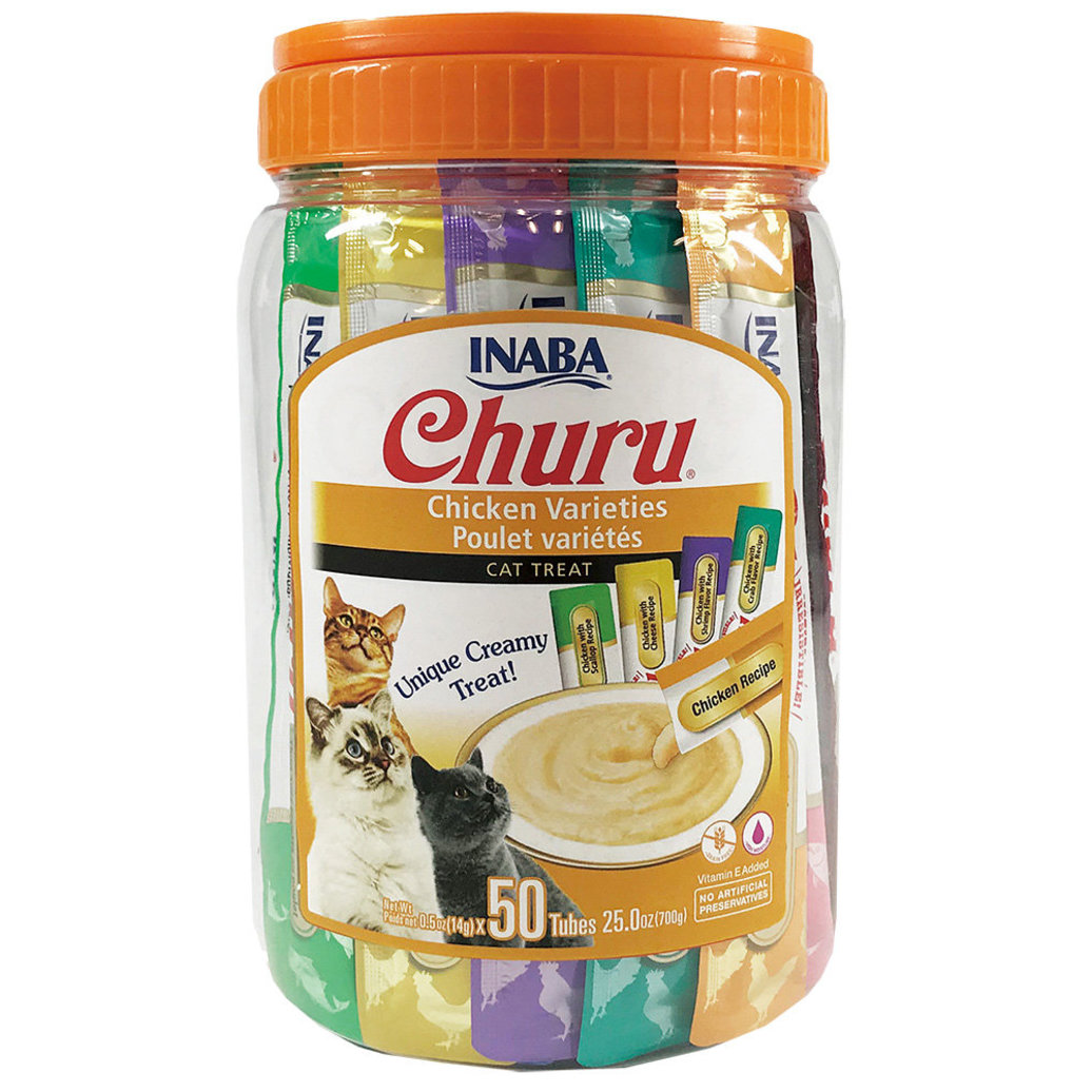 View larger image of Churu Cat Treats, Chicken Varieties - 50 Tubes - 14 g x 50