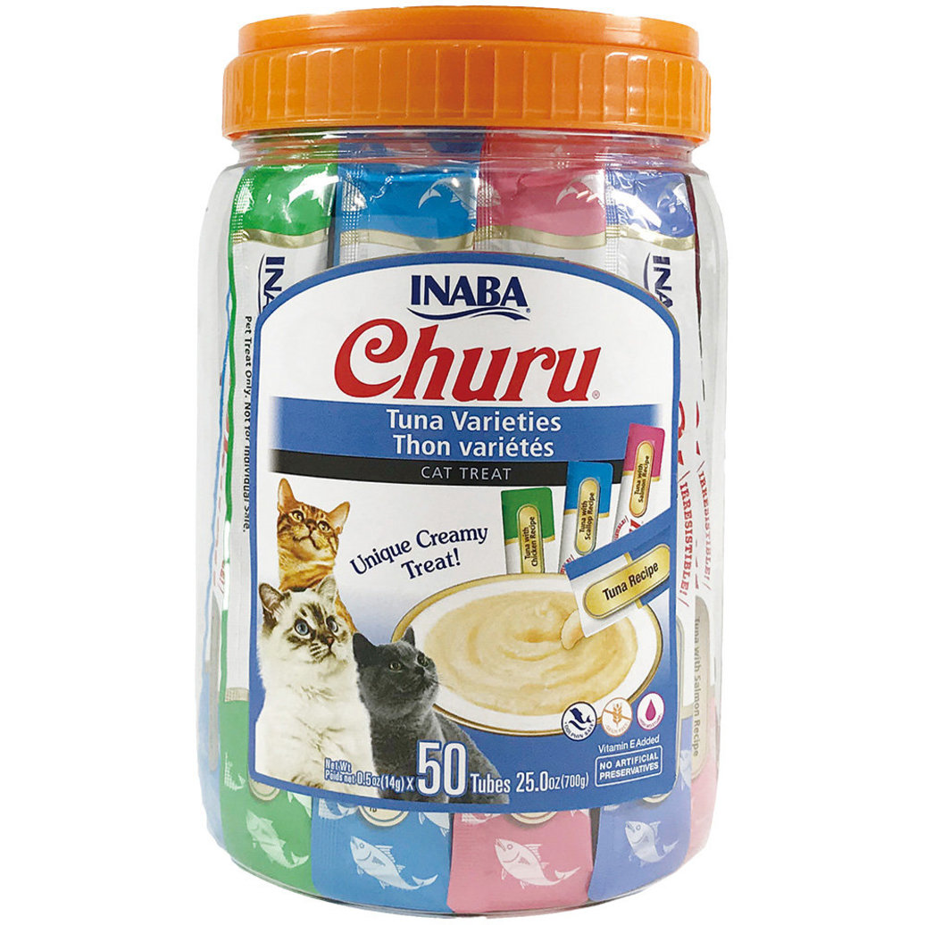 View larger image of Churu Cat Treats, Tuna Varieties - 50 Tubes - 14 g x 50