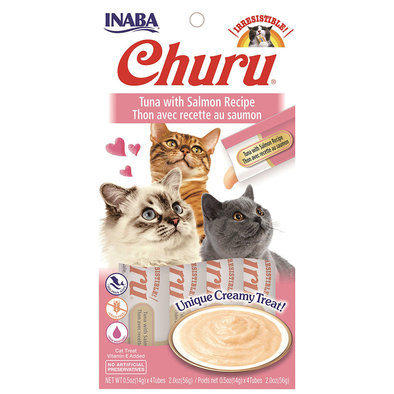 Churu Cat Treats, Tuna with Salmon - 56 g x 4 Tubes