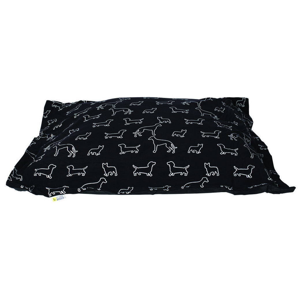 View larger image of Cloud Pillow Cover -  Dogs - Black - Medium
