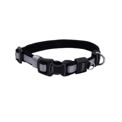 Adjustable Dog Collar, Grey, Large - 1" x 18"-26"