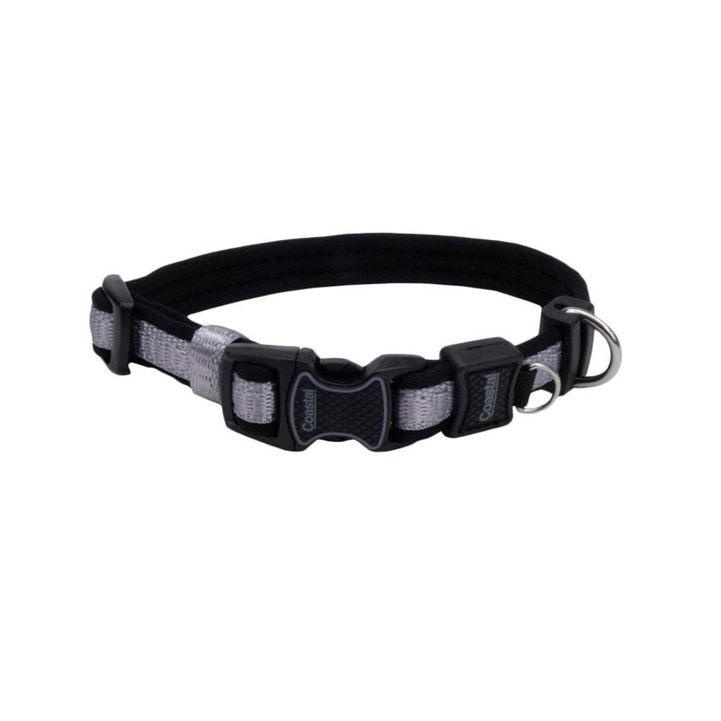View larger image of Adjustable Dog Collar, Grey, Small - 5/8" x 10"-14"