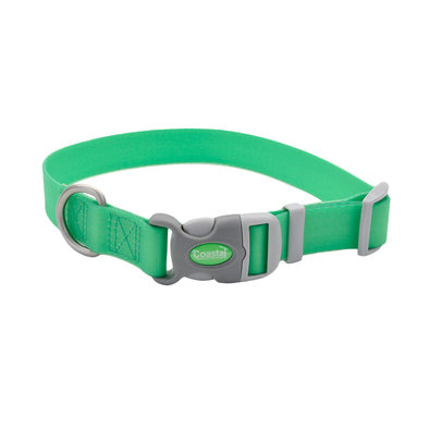  Adjustable Waterproof Collar, Lime, Large - 1" x 18"-26"