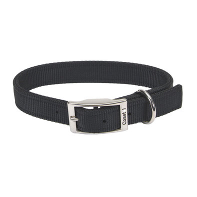 Coastal, Dog Collar - Core Buckle 2 Ply - Black - 1" x 24" - Dog Collar