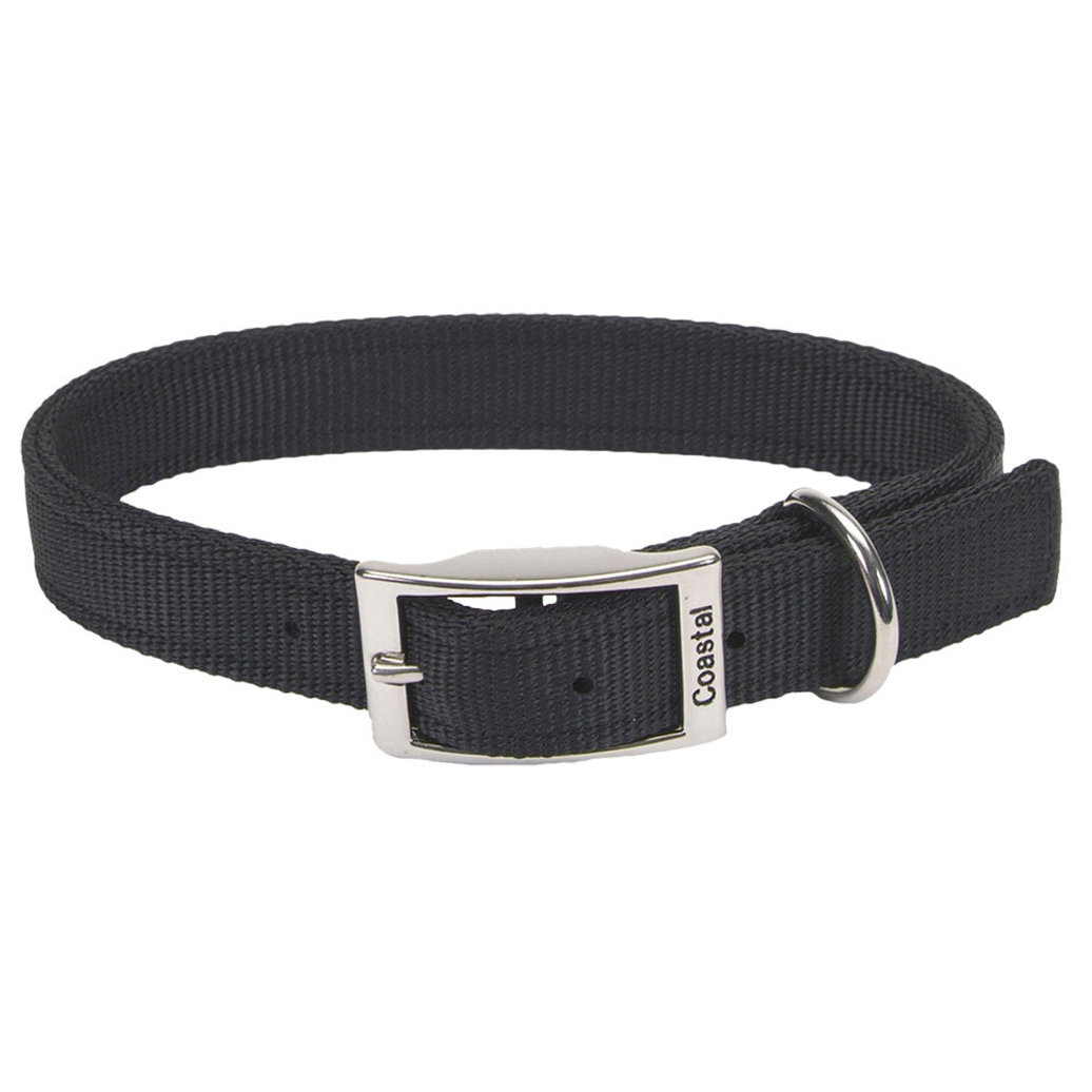 View larger image of Dog Collar - Core Buckle 2 Ply - Black - 1" x 24"
