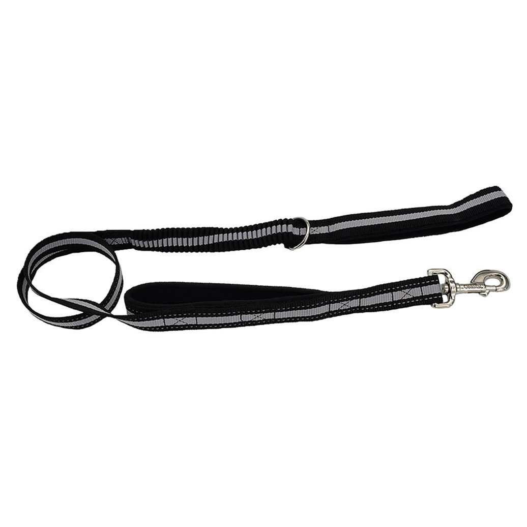View larger image of Double Handle Bungee Leash, Black / Gray, 4'