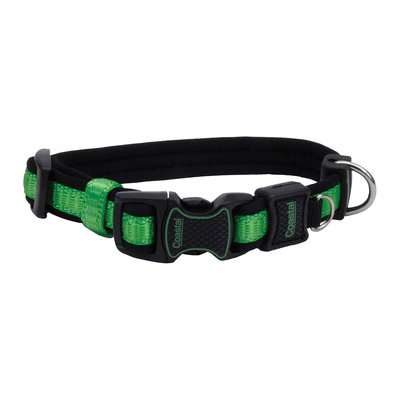 Adjustable Dog Collar, Green, Small - 5/8" x 10"-14"