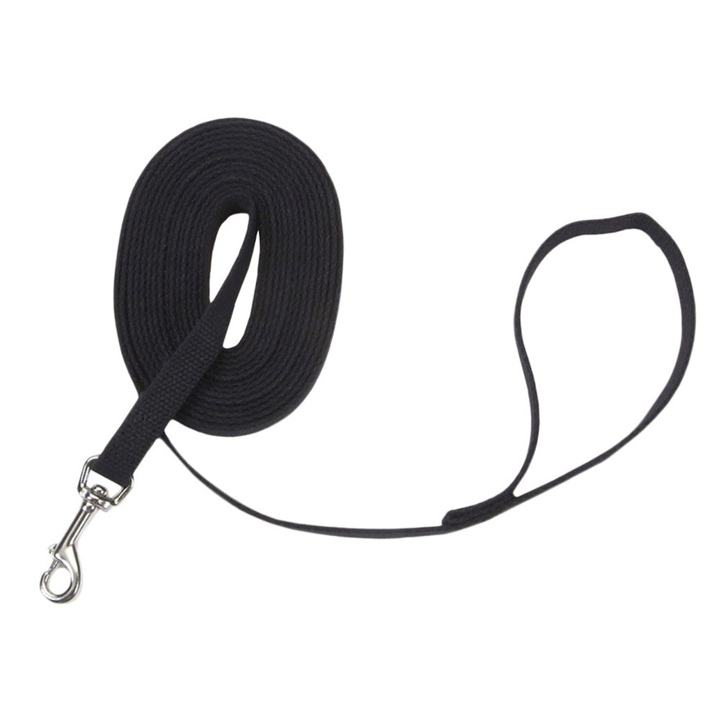 View larger image of Dog Training Line - Cotton - Black - 5/8" x 30