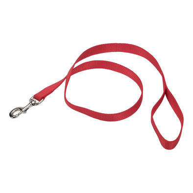 Single-Ply Dog Leash, Red, Medium - 3/4" x 6'