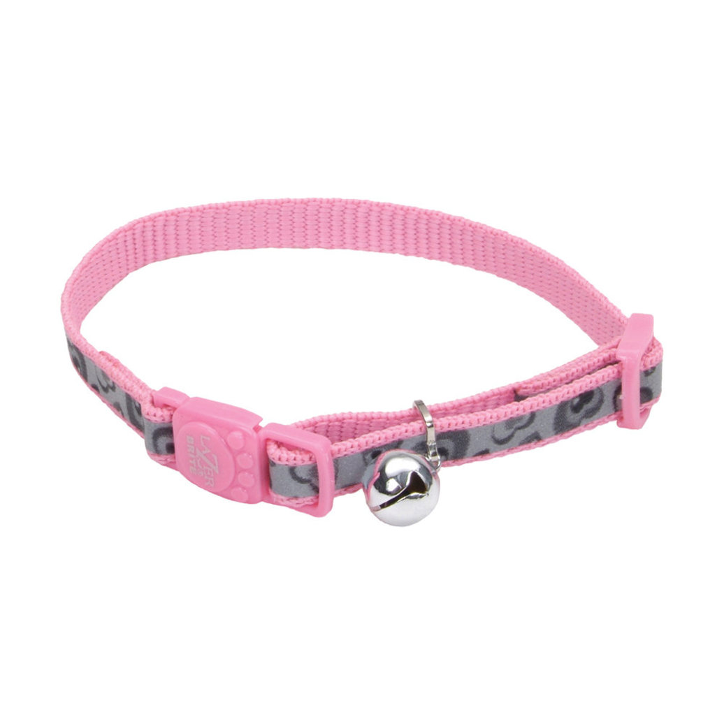 View larger image of Cat Collar - Reflective Breakaway Pink Hearts - 3/8x8-12"