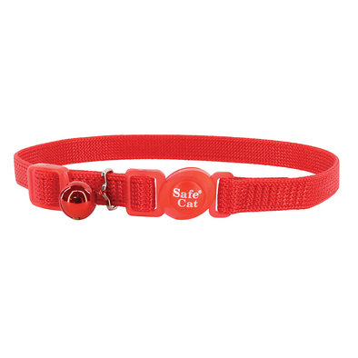 Cat Collar Adjustable Breakaway Snag Proof - Red - 3/8x8-12"