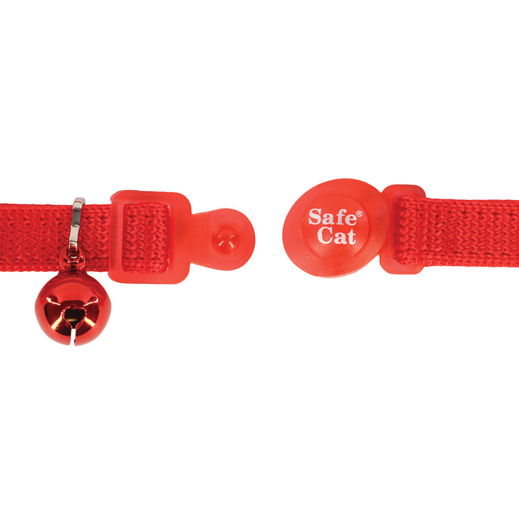 View larger image of Cat Collar Adjustable Breakaway Snag Proof - Red - 3/8x8-12"