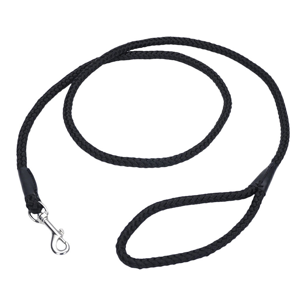 View larger image of Rope Dog Leash -Black - 1/2" x 6'