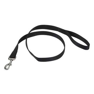 Single-Ply Dog Leash, Black, Small - 5/8" x 6'