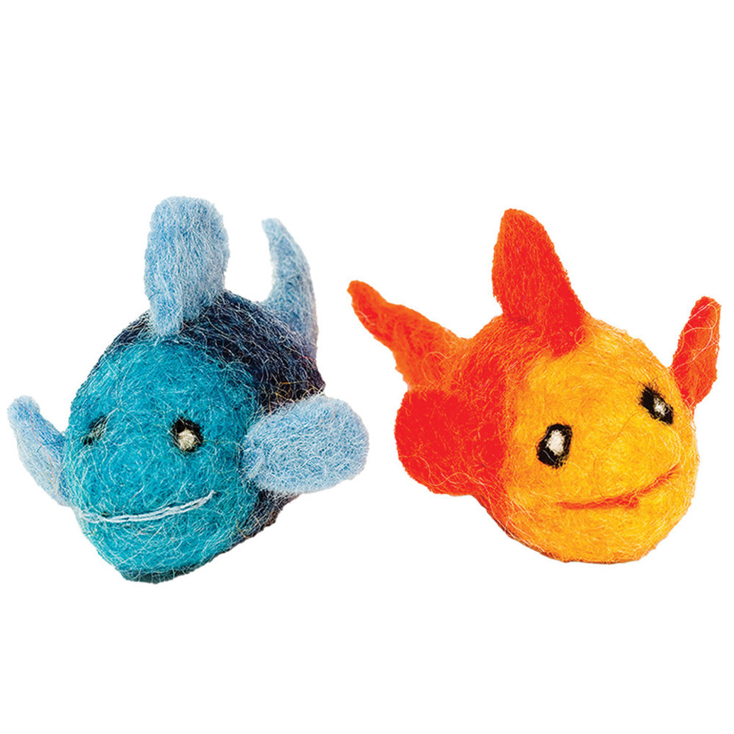 View larger image of Wool Pet Toy - Fish - 2 pk