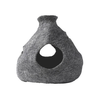 Wool Purr-a-Boo Pet Cave - Grey