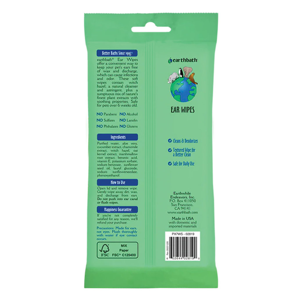 View larger image of Earthbath, Grooming Wipes - Ear Wipes -30ct