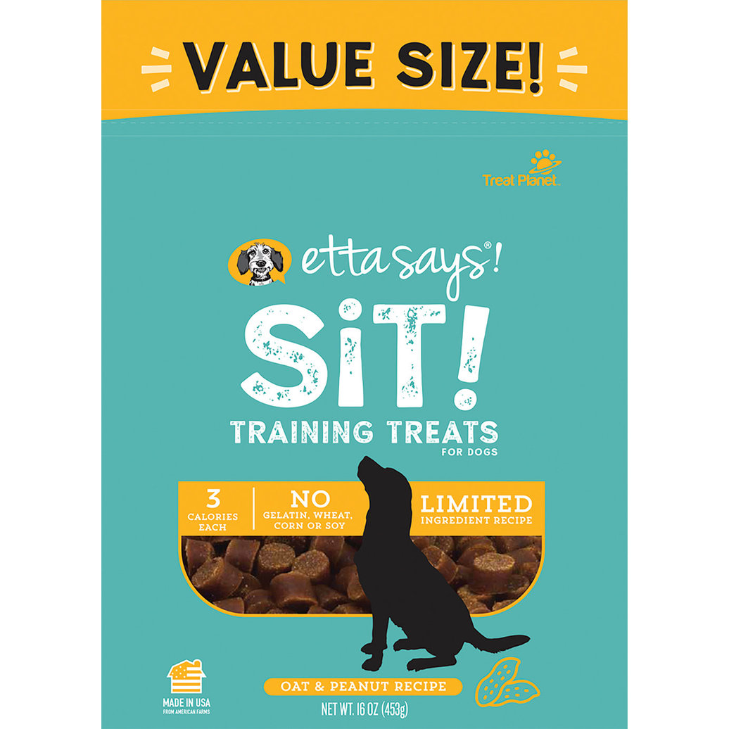 View larger image of Etta Says!, Sit! Training Treats - Peanut Butter - 6 oz