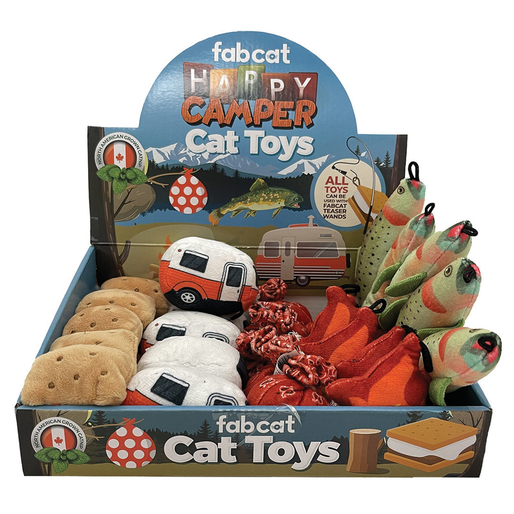 View larger image of FabCat, Happy Camper Cat Toys - Assorted