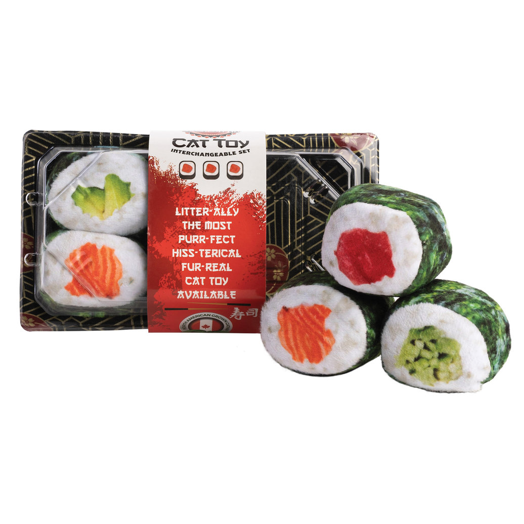 View larger image of FabCat, Sushi Rolls with Tray - 6pc set
