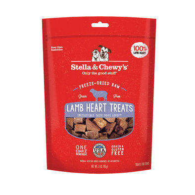 Stella & Chewy's, Freeze-Dried Raw Lamb Heart Treats - 85 g