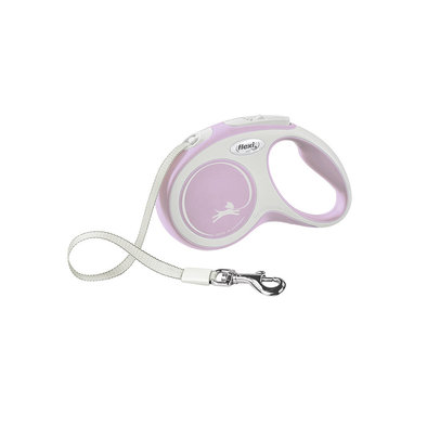 Flexi, Comfort Tape Leash - Pink - Small - 5 m