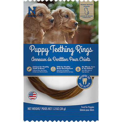 Puppy Teething Ring - Peanut Butter - Single