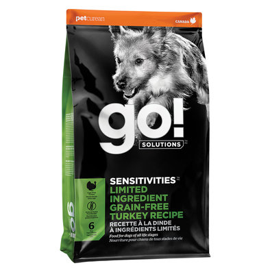 GO! SOLUTIONS, SENSITIVITIES Limited Ingredient Grain Free Turkey Recipe for dogs