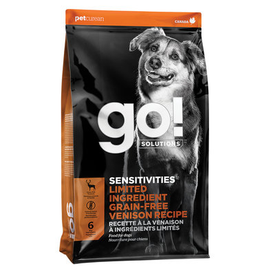 GO! SOLUTIONS, SENSITIVITIES Limited Ingredient Grain Free Venison Recipe for dogs