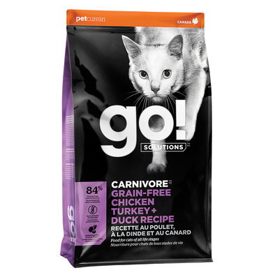 GO! SOLUTIONS, CARNIVORE Grain Free Chicken, Turkey + Duck Recipe for cats