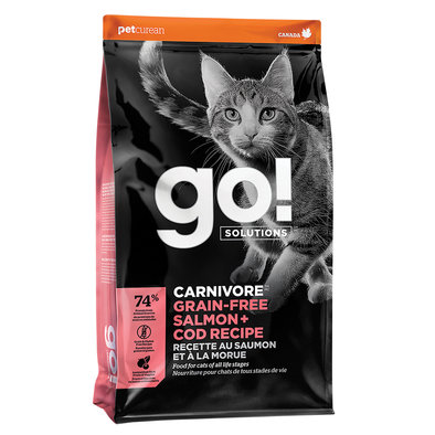 GO! SOLUTIONS, CARNIVORE Grain Free Salmon + Cod Recipe for cats