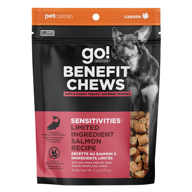 Go! Solutions,Benefit Chews - Sensitivities Limited Ingredient Salmon Dog Treats - 170 g