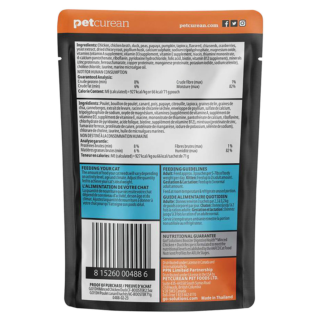 View larger image of GO! SOLUTIONS,  BOOSTER Digestive Health Chicken + Duck Pate - 78 g - Wet Dog Food