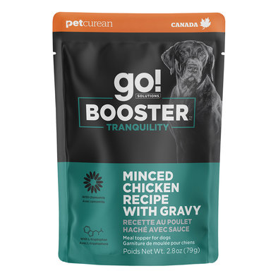 GO! SOLUTIONS,  BOOSTER Tranquility  Minced Chicken with gravy - 78 g - Wet Dog Food