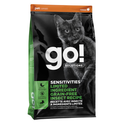 GO! SOLUTIONS, Feline Adult - LI Sensitivites GF Insect Recipe