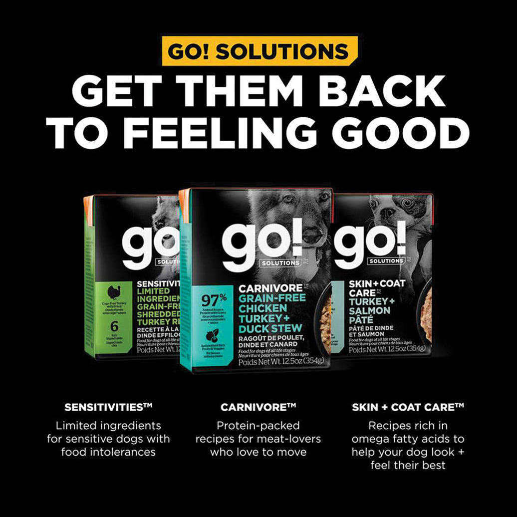 View larger image of GO! SOLUTIONS, CARNIVORE Grain Free Chicken, Turkey + Duck Stew for dogs - Wet Dog Food