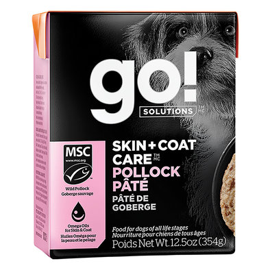 GO! SOLUTIONS, SKIN + COAT CARE Pollock Pâté for dogs - Wet Dog Food