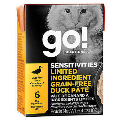 GO! SOLUTIONS, SENSITIVITIES Limited Ingredient Grain Free Duck Pâté for cats - Wet Cat Food