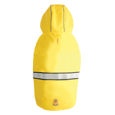 Goo-eez, Reflective Hooded Raincoat - Yellow/Grey